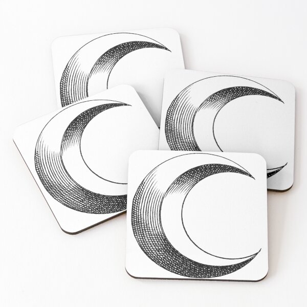Item preview, Crescent Moon Woodcut Illustration  designed and sold by HawthorneFlame.