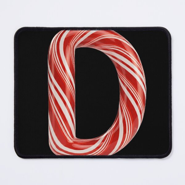 CANDY CANE LETTER D Mouse Pad