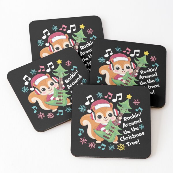 Item preview, Musical Squirrel in Santa Hat - Colorful Holiday Design with Guitar designed and sold by ARTReMi.