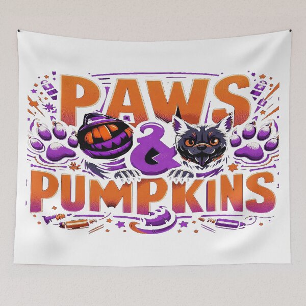 Item preview,  Paws and Pumpkins designed and sold by Stylecart.