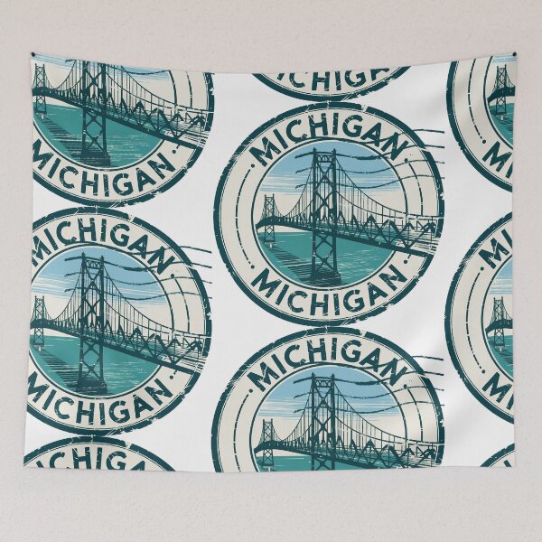 Item preview, United States on stamps - Michigan designed and sold by CleanDecor.