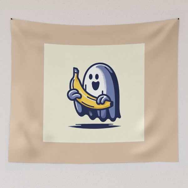 Item preview, Ghost with Banana, Funny Cute Gifts Fur Kids designed and sold by DSoriaDesign.