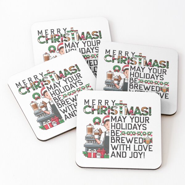 Item preview, Holiday Christmas Greetings Gift For Coffee Lovers - May your Holiday Be Brewed With Joy And Love designed and sold by PrintSplurge.