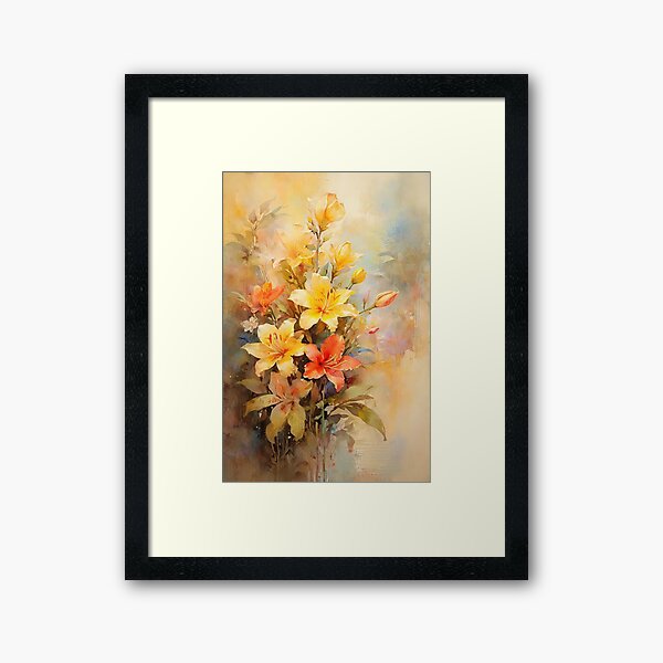 Item preview, Floral Painting, Painterly Lilies designed and sold by VarnaChitra.