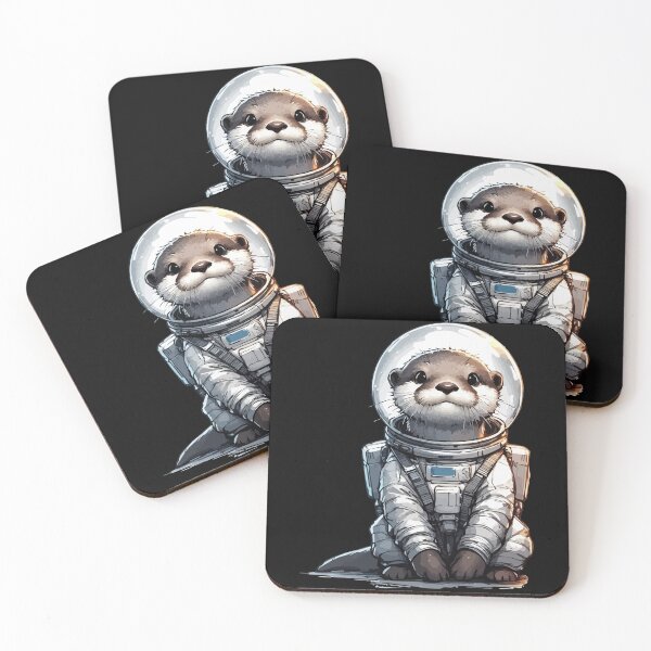 Item preview, Otter This World Astronaut Space Watercolor designed and sold by TomFrontierArt.