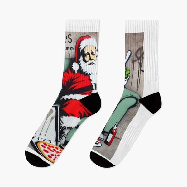Item preview, Unhappy Santa with a Salad - Santa's - New year Resolution designed and sold by Blink Art Studio.