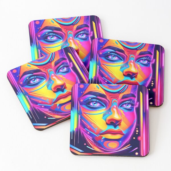Item preview, Electric Dreamscape Psychedelic Portrait designed and sold by Health And Fitness Posts e-Store.