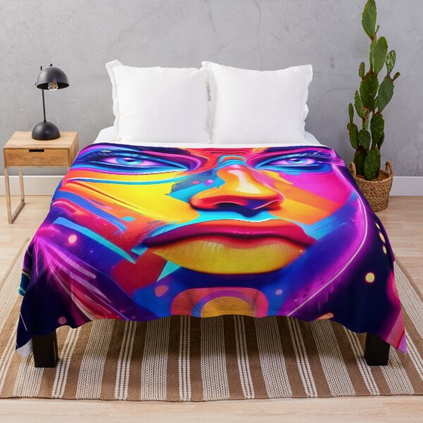 Item preview, Electric Dreamscape Psychedelic Portrait designed and sold by Health And Fitness Posts e-Store.