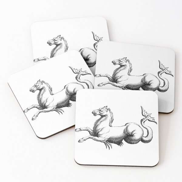 Item preview, Hippocampus Illustration, Capricorn Illustration  designed and sold by HawthorneFlame.
