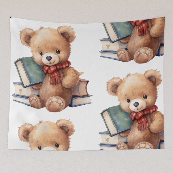 Item preview, Bear with Books designed and sold by FunnyShoppyy.