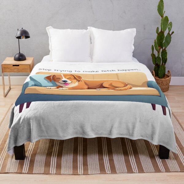 Item preview, Stop Trying To Make Fetch Happen - Lazy Dog on Couch designed and sold by thebigleebowski.