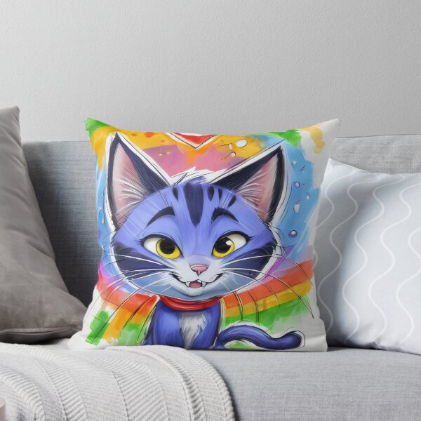 Artikelvorschau, Bunte Regenbogen-Katze mit Herz - wunderliche und niedliche Illustration entworfen und verkauft von Cherry-Cat.