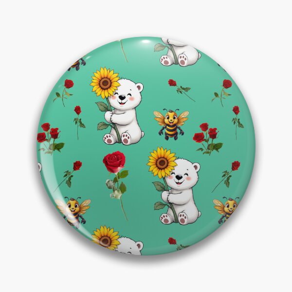 Item preview, Bees, Bears, Roses and Sunflowers Pattern designed and sold by Grang Art Artistic Designs.