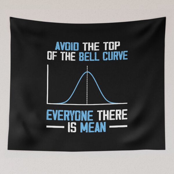 Item preview, Avoid The Top Of The Bell Curve Everyone There Is Mean designed and sold by Rahjihan.