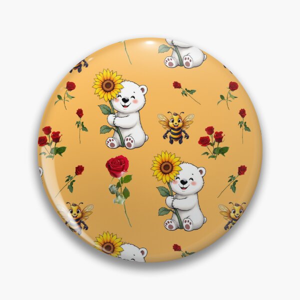 Item preview, Bees, Bears, Roses and Sunflowers Pattern designed and sold by Grang Art Artistic Designs.
