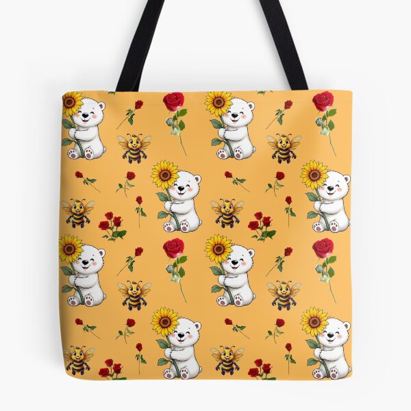 Item preview, Bees, Bears, Roses and Sunflowers Pattern  designed and sold by Grang Art Artistic Designs.