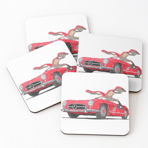 Item preview, Red Mercedes-Benz 300 SL designed and sold by avenueart01.