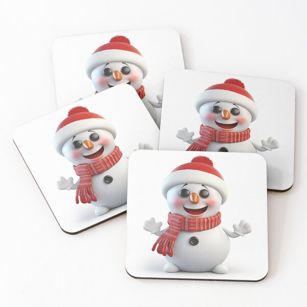 Item preview, Kawaii Cute Christmas Snowman with Red Hat and Red Scarf designed and sold by KawaiiArtStyle.