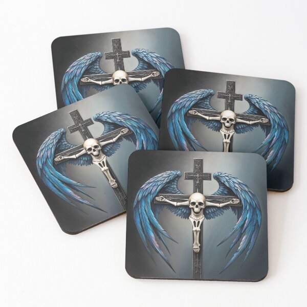 Aperçu de l'œuvre Crucifix squelette créée et vendue par pleasingtees.