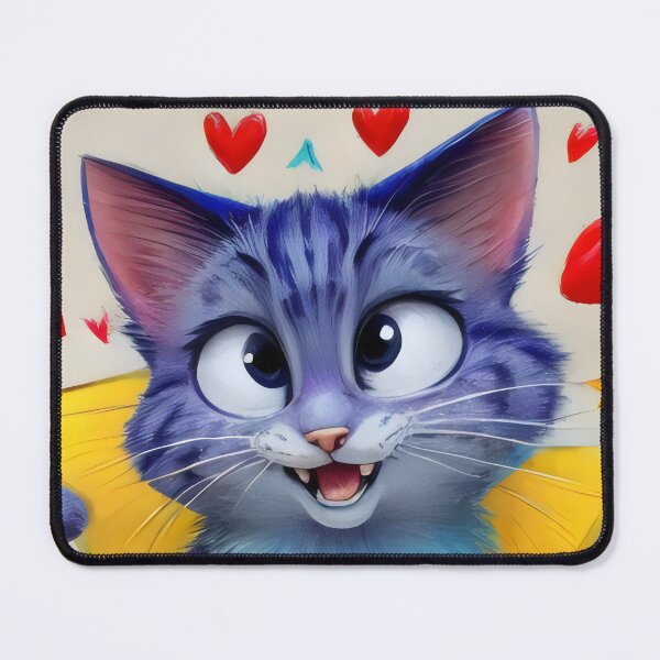 Item preview, Arte de gato con corazón juguetón: ilustración de gatito vibrante y colorida designed and sold by Cherry-Cat.