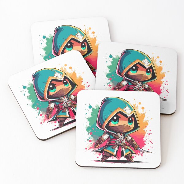 Item preview, Chibi Assassin: Cute warrior in paint splatter style designed and sold by Capizione.