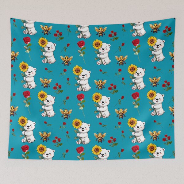 Item preview, Bees, Bears, Roses and Sunflowers Pattern  designed and sold by Grang Art Artistic Designs.
