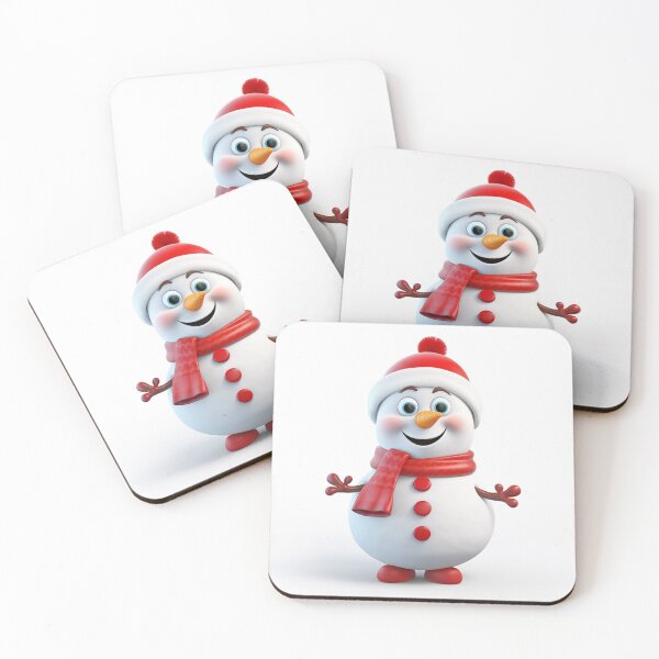 Item preview, Kawaii Cute Christmas Snowman with Red Hat and Red Scarf designed and sold by KawaiiArtStyle.