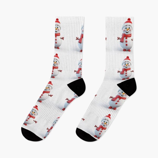 Item preview, Kawaii Cute Christmas Snowman with Red Hat and Red Scarf designed and sold by KawaiiArtStyle.