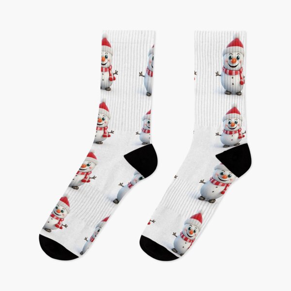 Item preview, Kawaii Cute Christmas Snowman with Red Hat and Red Scarf designed and sold by KawaiiArtStyle.