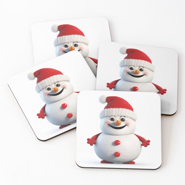 Item preview, Kawaii Cute Christmas Snowman with Red Hat and Red Scarf designed and sold by KawaiiArtStyle.