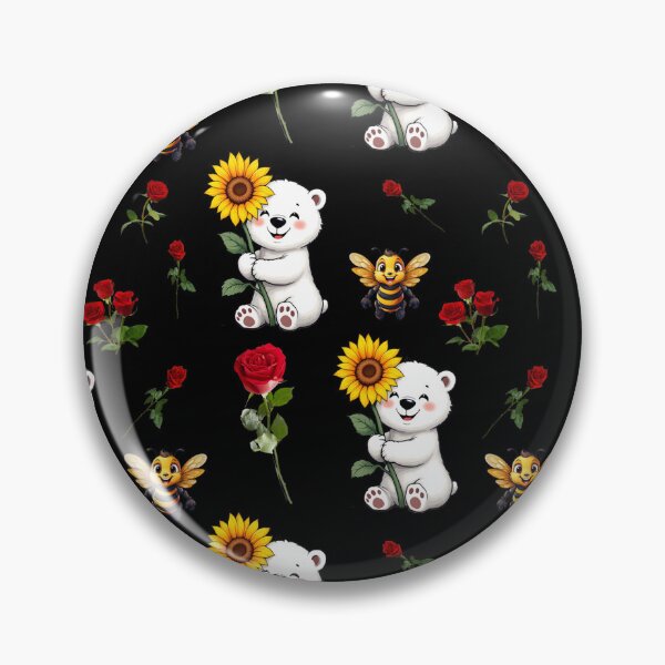Item preview, Bees, Bears, Roses and Sunflowers Pattern designed and sold by Grang Art Artistic Designs.