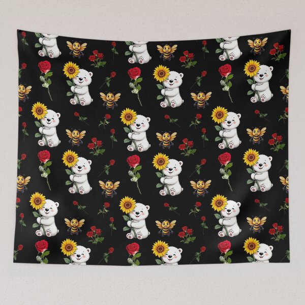 Item preview, Bees, Bears, Roses and Sunflowers Pattern  designed and sold by Grang Art Artistic Designs.