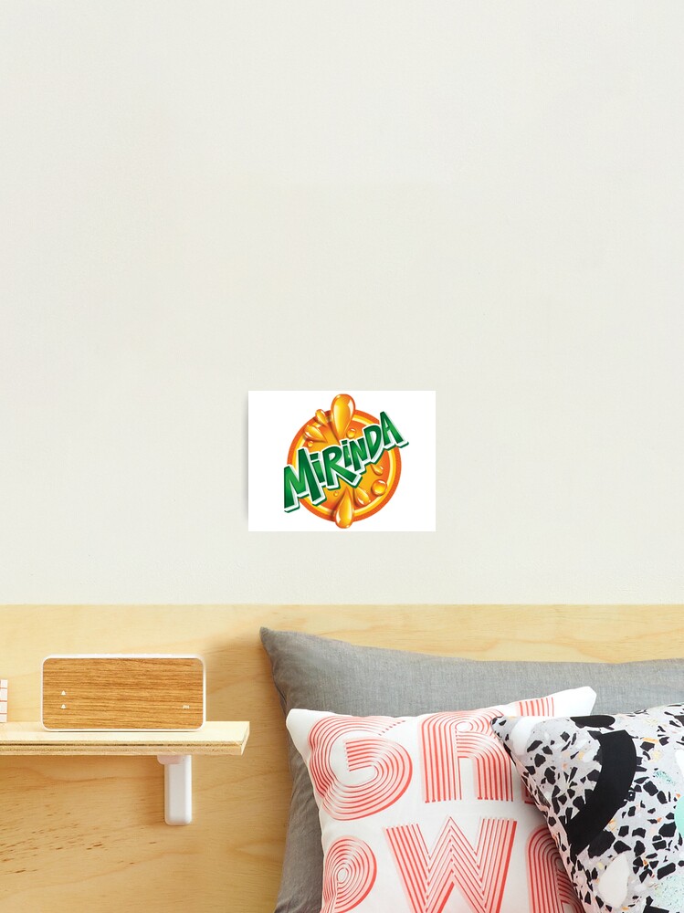 mirinda drinks logo photographic print by upgradeenabled redbubble redbubble