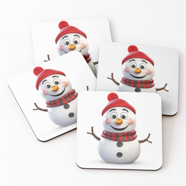 Item preview, Kawaii Cute Christmas Snowman with Red Hat and Red Scarf designed and sold by KawaiiArtStyle.