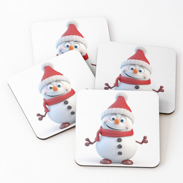 Item preview, Kawaii Cute Christmas Snowman with Red Hat and Red Scarf designed and sold by KawaiiArtStyle.