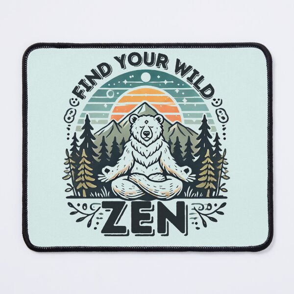 Item preview, Nature Meditates - Yoga Bear in the Forest designed and sold by M22--.