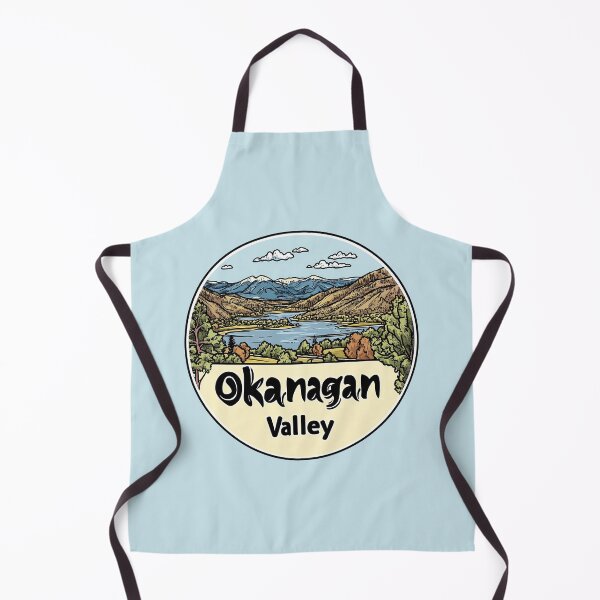 Item preview, Okanagan Valley Hand-Drawn Landscape Canadian Mountain Scene British Columbia designed and sold by meganohm.