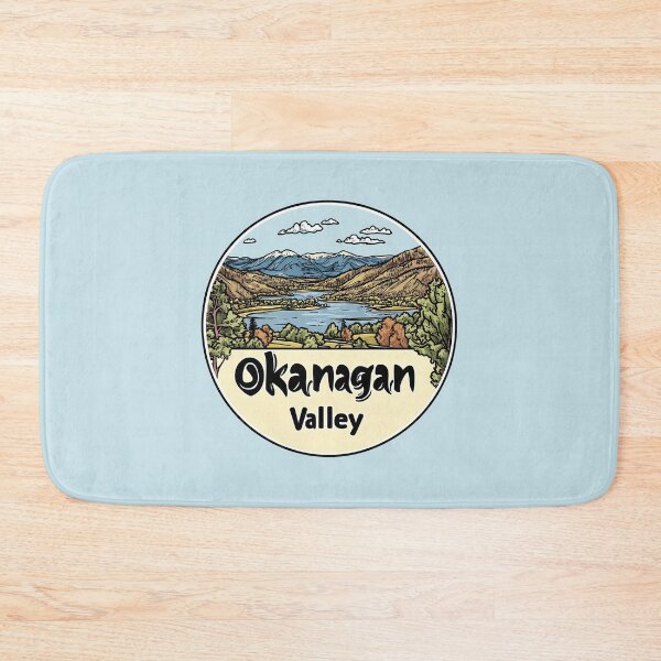 Item preview, Okanagan Valley Hand-Drawn Landscape Canadian Mountain Scene British Columbia designed and sold by meganohm.