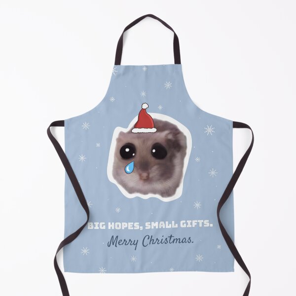 Item preview, Big hopes, small gifts. Merry Christmas with sad hamster designed and sold by GosiaArtGarden.