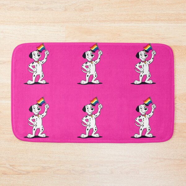 Item preview, Bright pink dalmatian with flag designed and sold by wintervsfall.