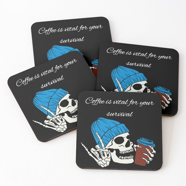 Item preview, Skull drinking coffee designed and sold by Dougall5150.
