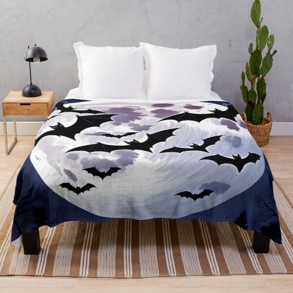 Item preview, Bats Flying on a Full Moon Night designed and sold by MandalasShops.