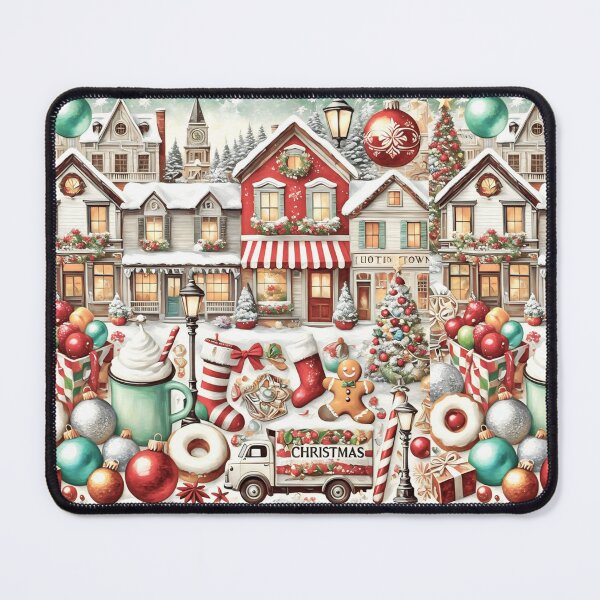 Item preview, HOLIDAY TOWN CHRISTMAS SCENE SNOW SHOPS FESTIVE ART #5 designed and sold by Arts4U.