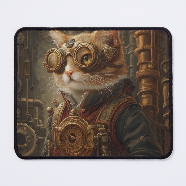 Item preview, Steampunk Scientist - The Inventive Cat designed and sold by Ideationing.