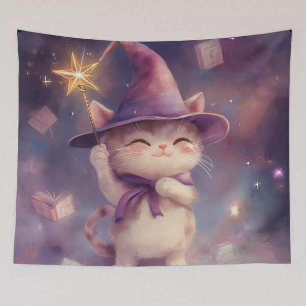 Item preview, Magical Whiskers - The Enchanted Cat designed and sold by Ideationing.