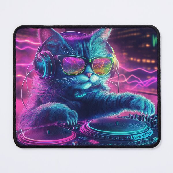 Item preview, DJ Whiskers - The Feline Mixmaster designed and sold by Ideationing.