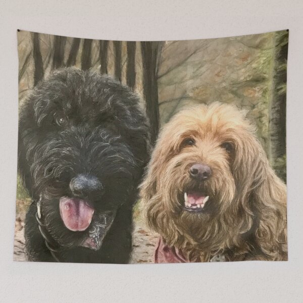Aperçu de l'œuvre Promenade d’automne Goldendoodle créée et vendue par NathBros.