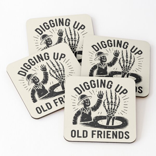 Item preview, Archaeologist high-fiving a dinosaur fossil at a dig during field work - Distressed (Archaeology Paleontology History Profession) designed and sold by CottonGarb.
