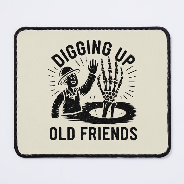 Item preview, Archaeologist high-fiving a dinosaur fossil at a dig during field work - Distressed (Archaeology Paleontology History Profession) designed and sold by CottonGarb.
