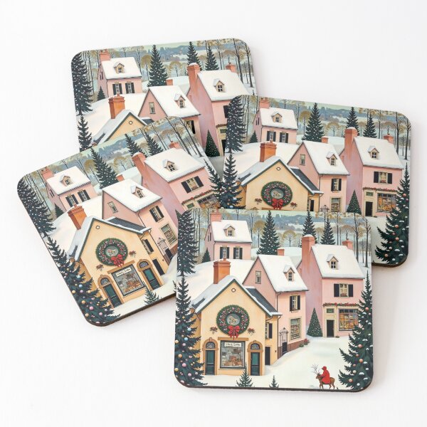 Item preview, CLEAN AESTHETIC MINIMAL CHRISTMAS TOWN SNOW WINTER SCENE #1 designed and sold by Arts4U.